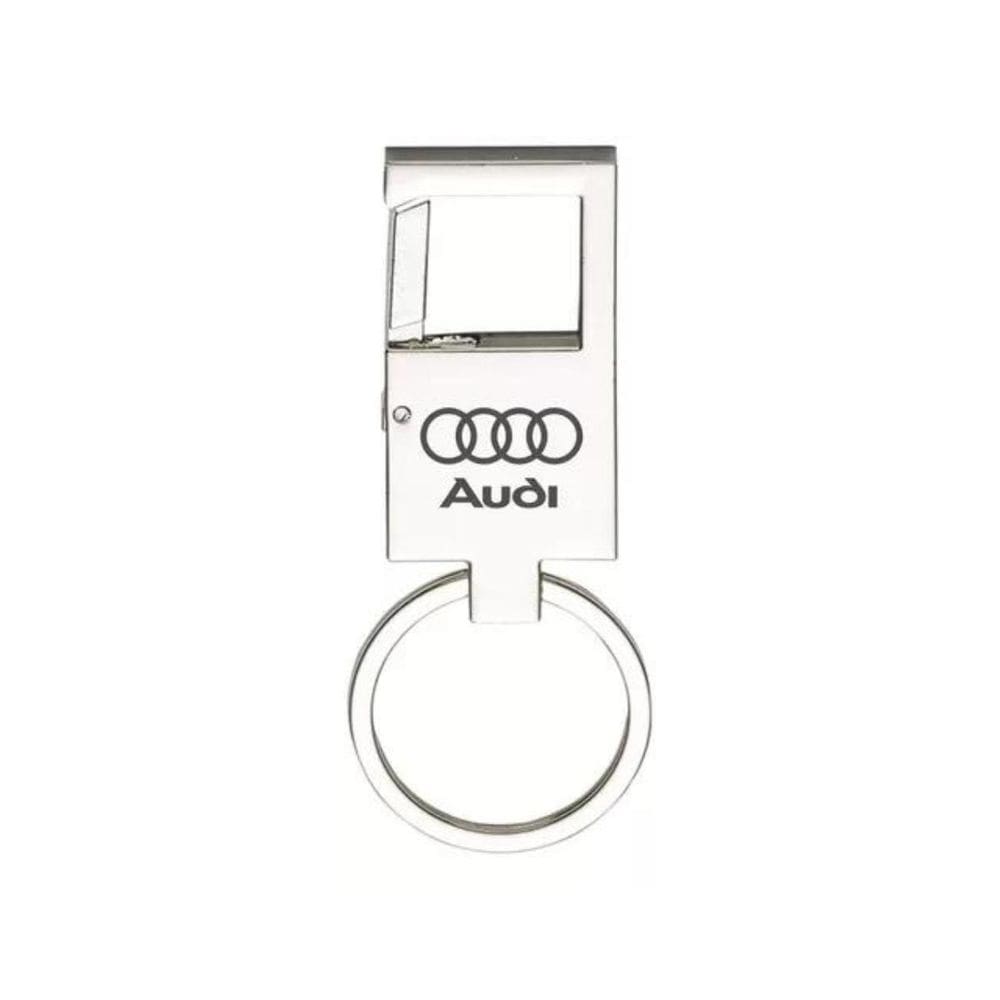 Chaveiro Metal Espelhado Mosquetão Para Audi - E