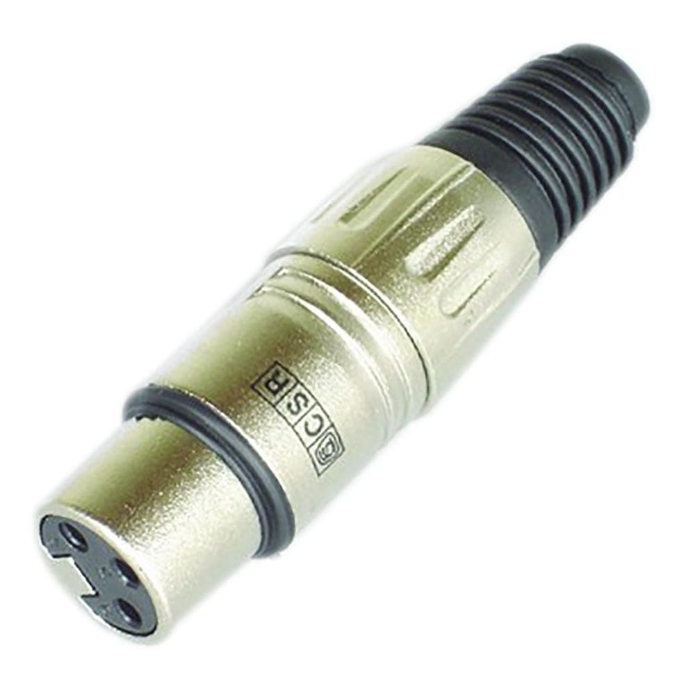 Conector Canon Fêmea Csr -214 Níquel Pé Borracha - Pc / 5