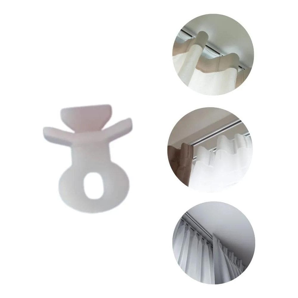 2X Trava Auto Travante Premium Trilho Cortina Max 12 Peças