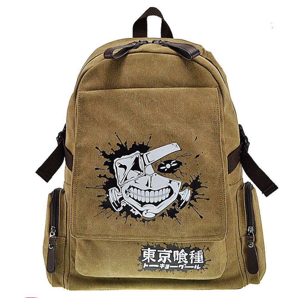Mochila escolar Tokyo Ghouls Anime Kids de algodão-poliéster