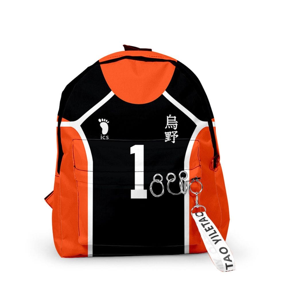 Mochila escolar Haikyuus Karasunos 1 Cartoon Kids Oxford
