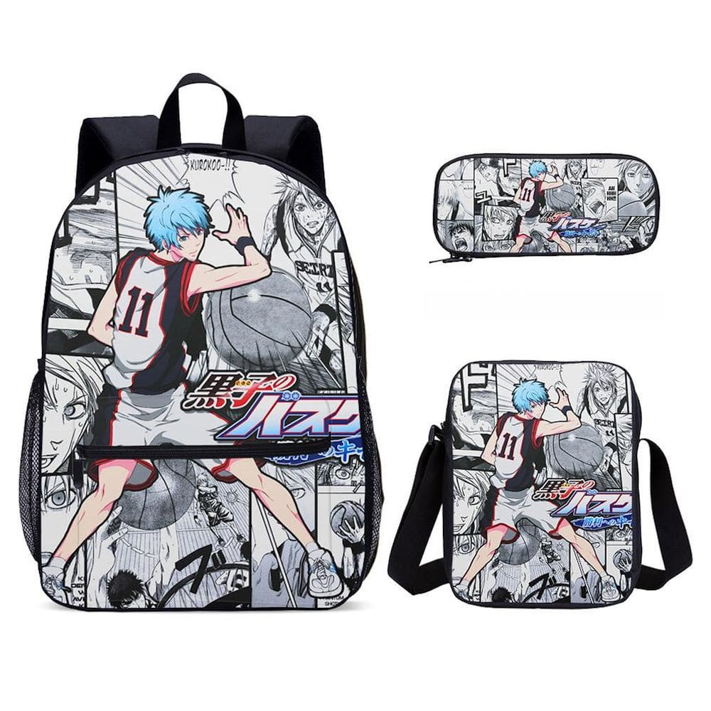Conjunto de mochilas Kurokos Basketballs Anime School for Kids
