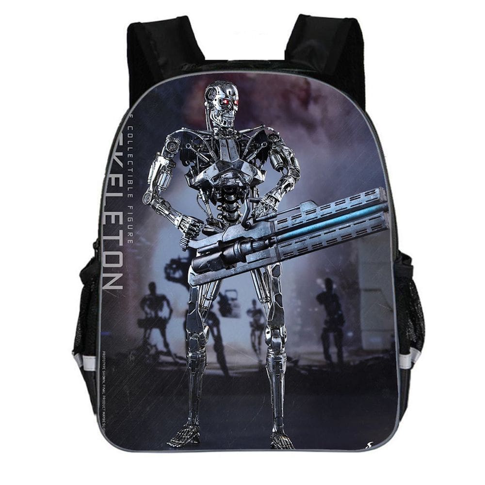 Mochila escolar Skeleton Terminators T800 para estudantes escolares
