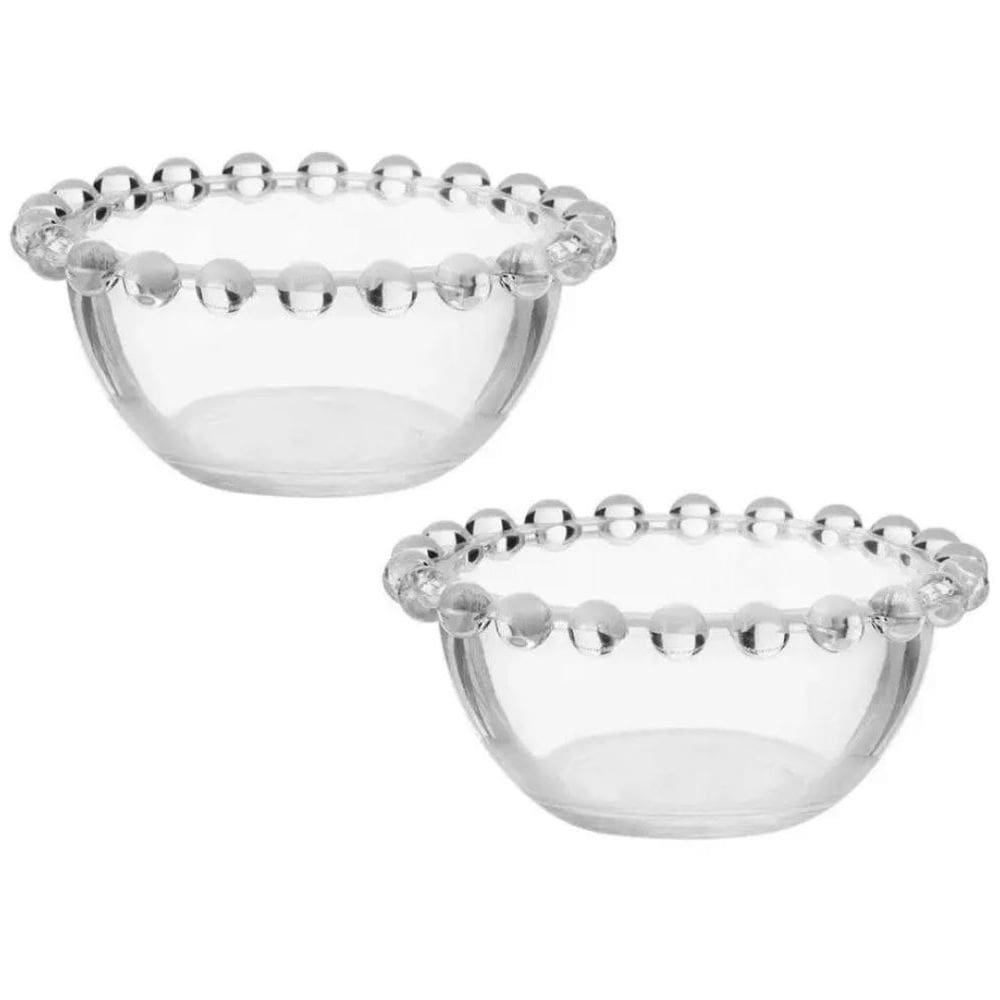 Jogo de Tigelas de Vidro Pérola Collection - 2 peças - 8,6cm - Dolce Home