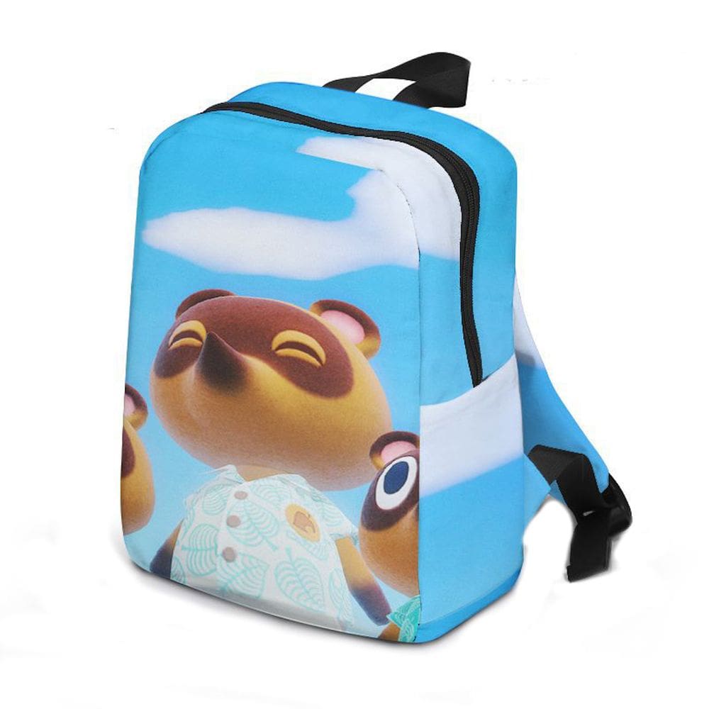 Mochila escolar infantil Tom Nooks com impressão 3D de algodão e poliéster