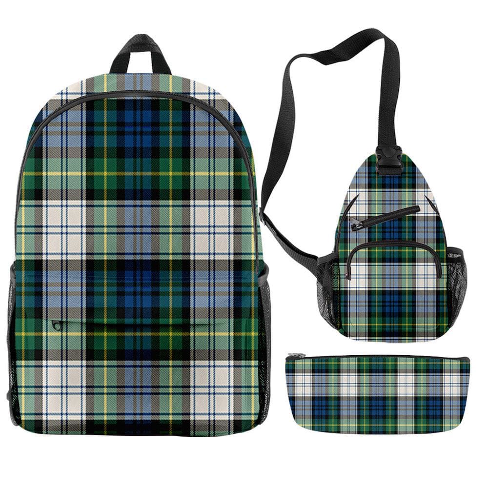 Conjunto de mochilas: bolsa xadrez com impressão 3D para crianças e escolas, 3 unidades