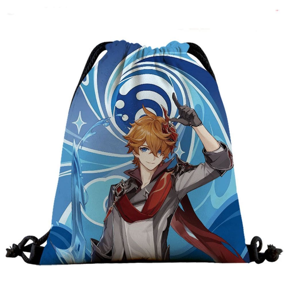 Mochila com cordão Genshins Impacts Keqing Anime 39x32cm
