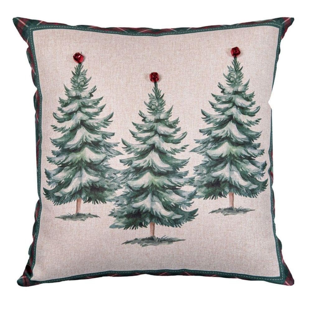 Almofada De Natal Pinheiro Com Guizo 573 50X50Cm