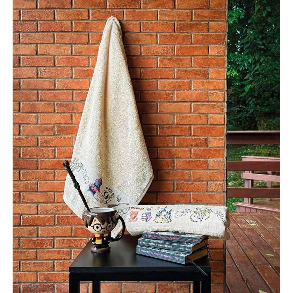 Toalha Felpuda De Banho Transfer Harry Potter 70 Cm X 1,40 M