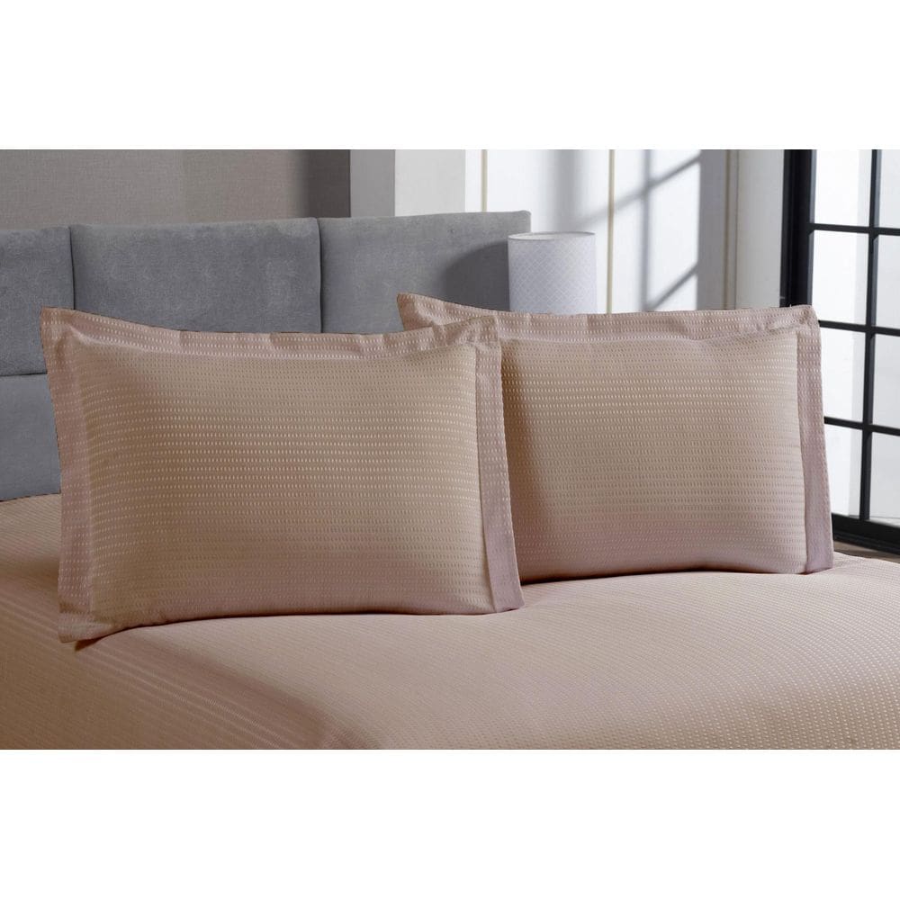 Kit 4 Fronhas Porta Travesseiro 50x70 Piquet Liso Bege