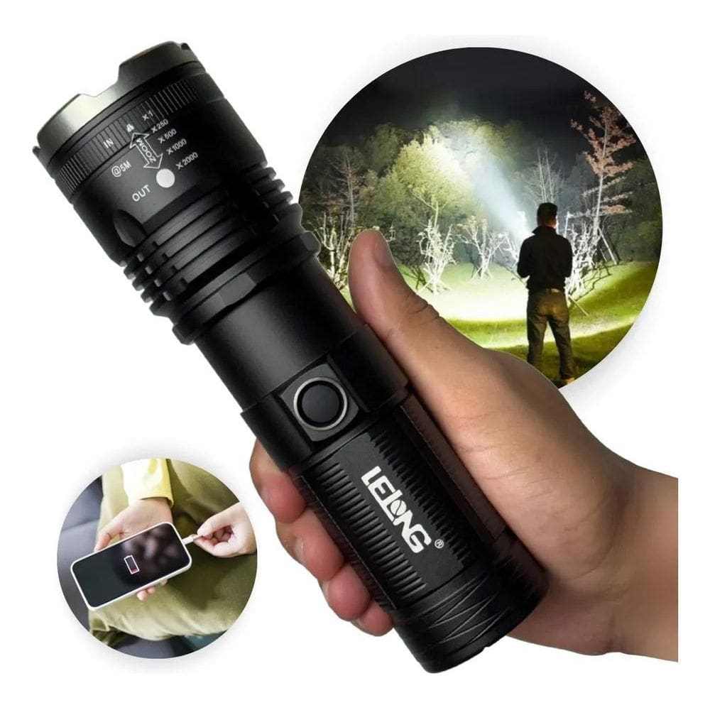 2X Lanterna Sabre De Luz Mais Forte Do Mundo Led Mili