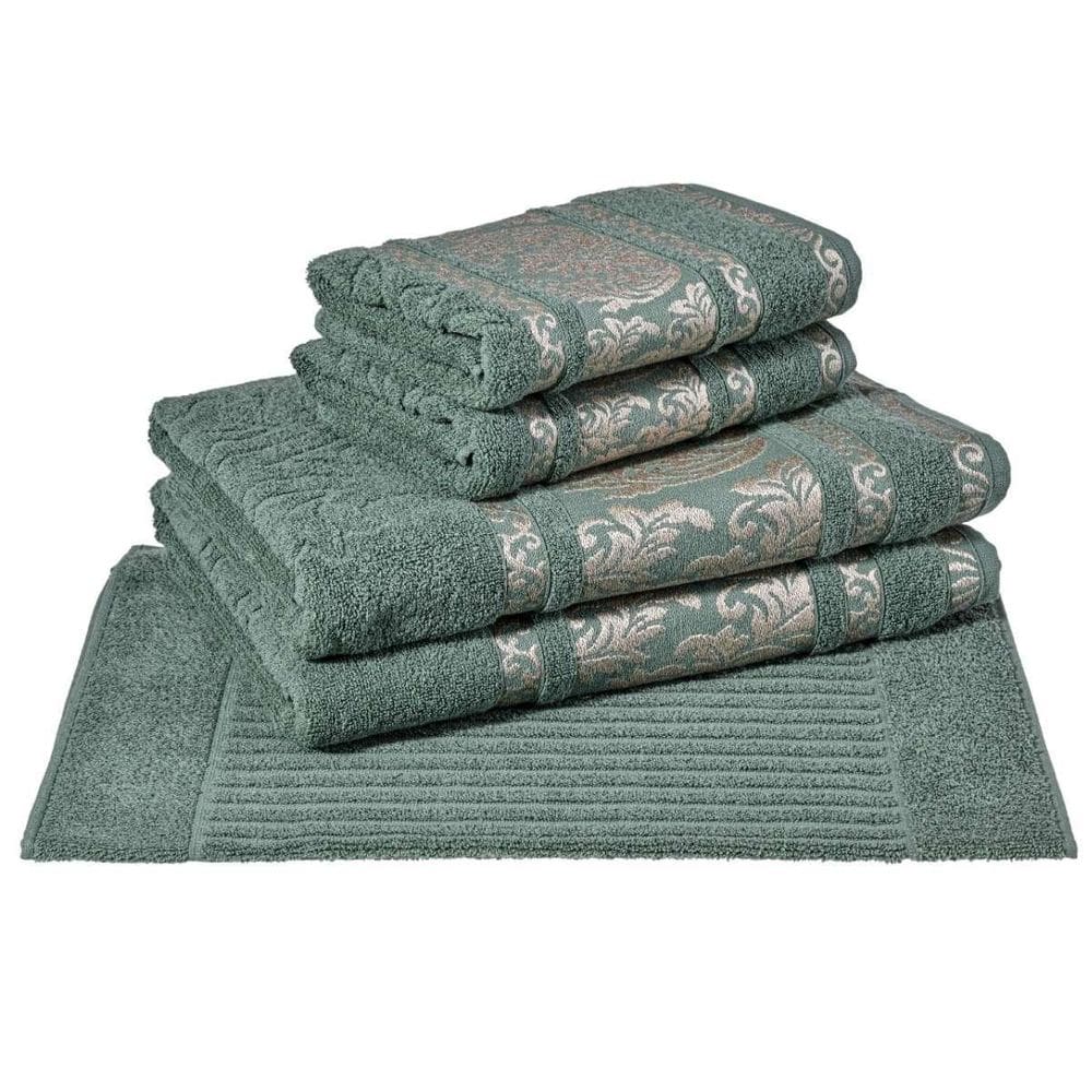 Jogo Banho Gigante 05 Peças Cavhome Algodão Ibiza Verde Cana