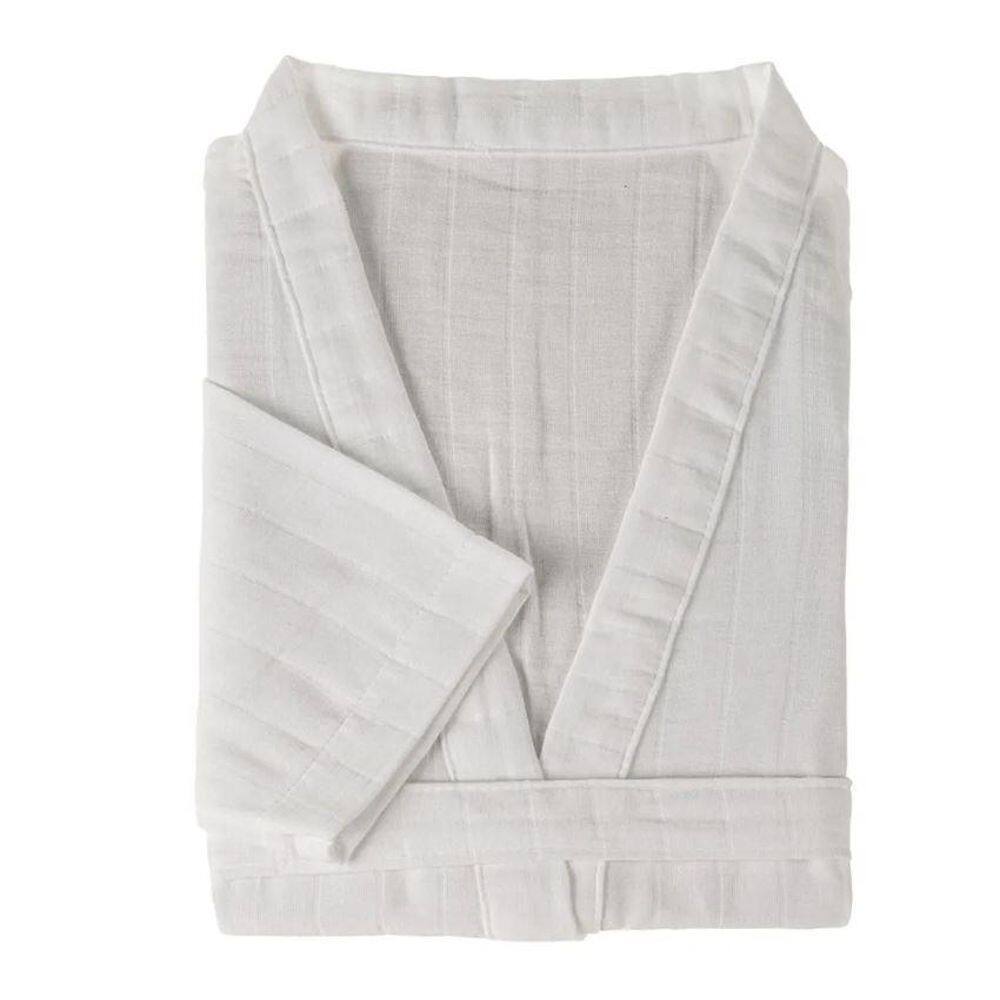 Roupão Fio Cardado Lino Branco G Karsten