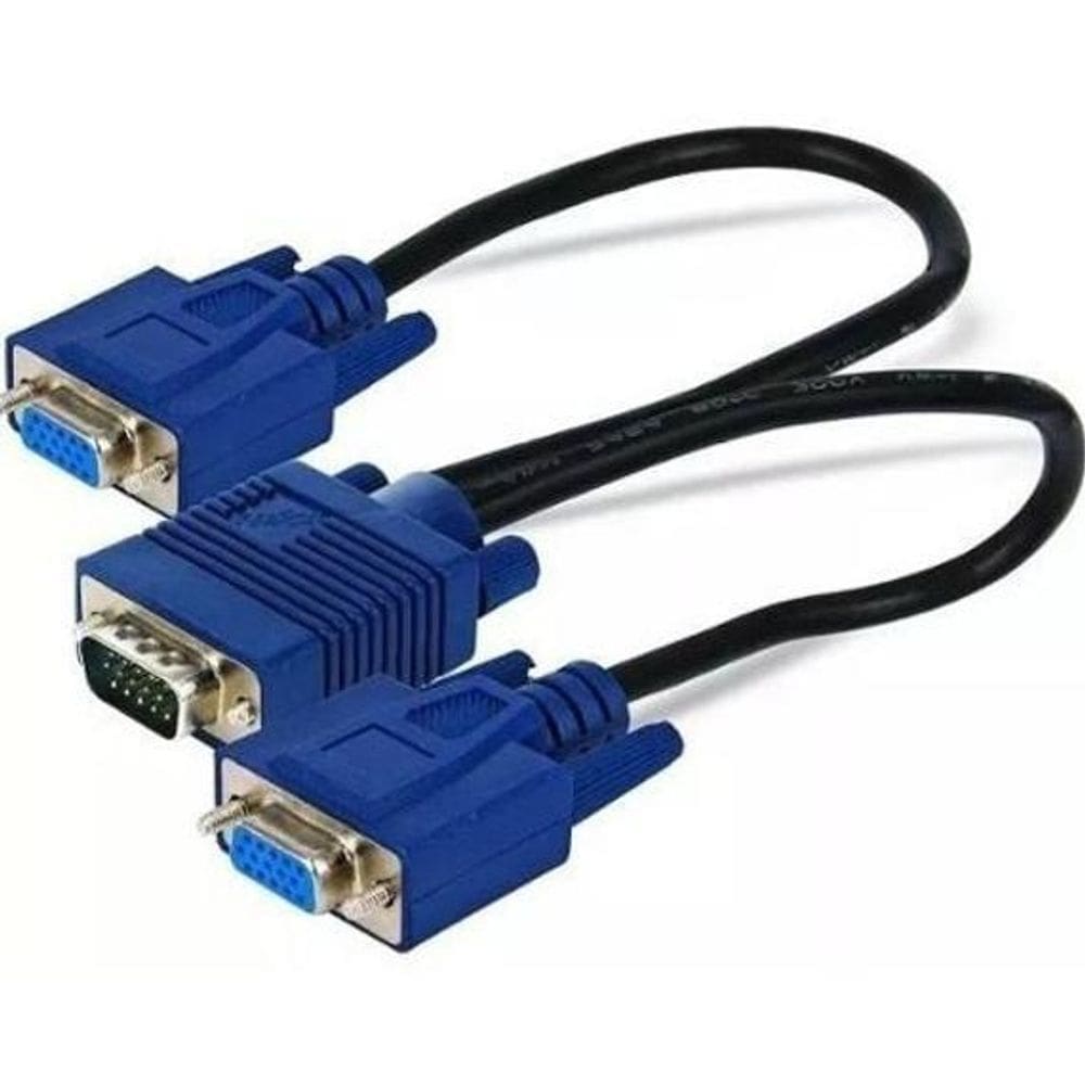 Cabo Y Duplicador De Sinal Adaptador 1 Vga Para 2 Vga 10,2