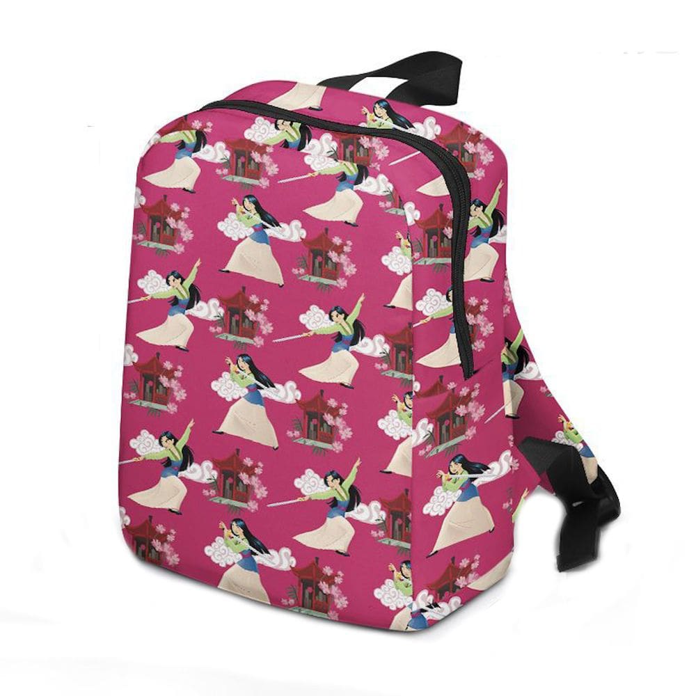 Mochila Princess Kids School Bag com impressão 3D de algodão e poliéster