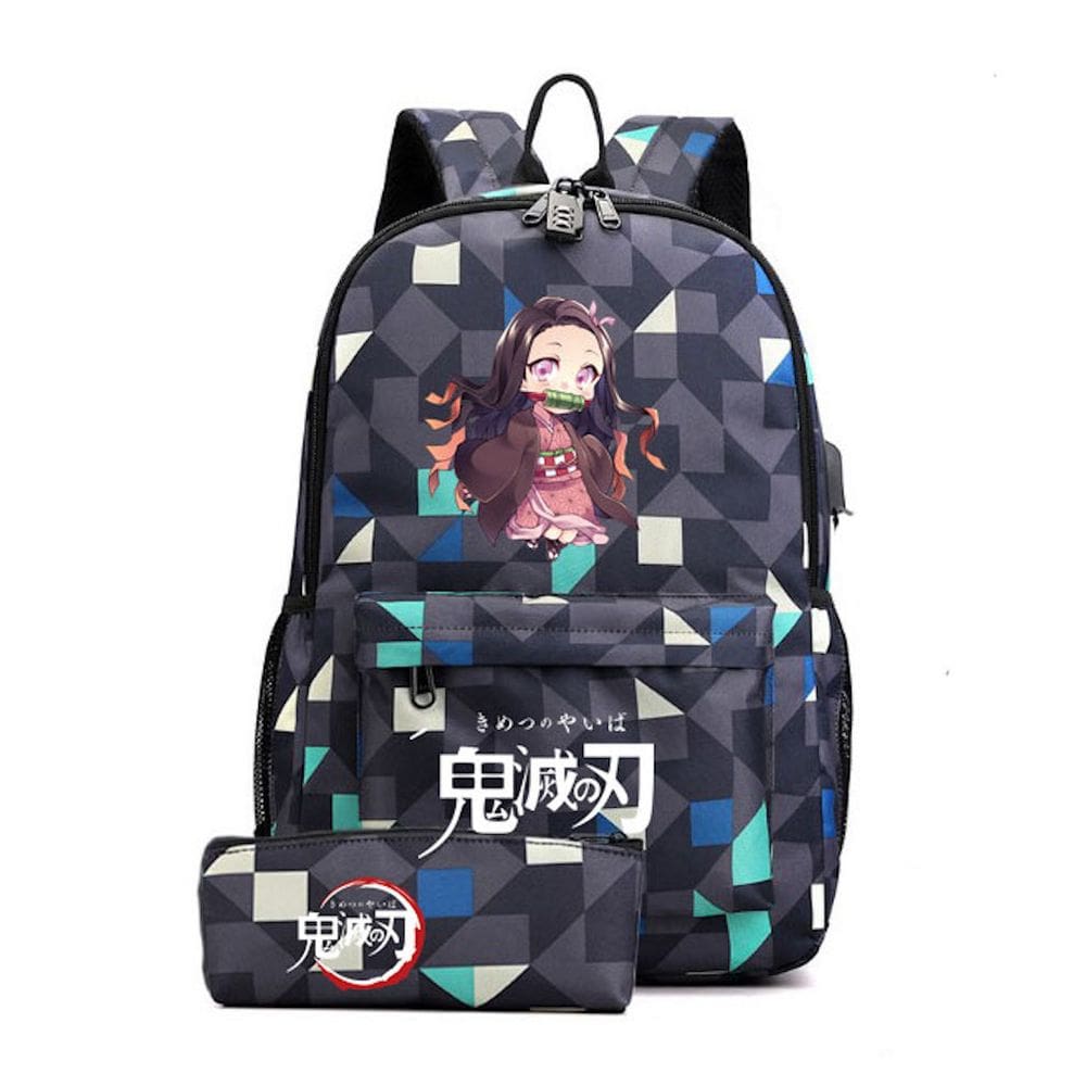 Mochila escolar Anime Demons Slayers Kam para crianças
