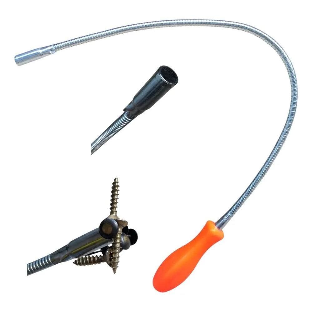 2X Pegador Magnético Imã Flexível 55 Cm Parafuso