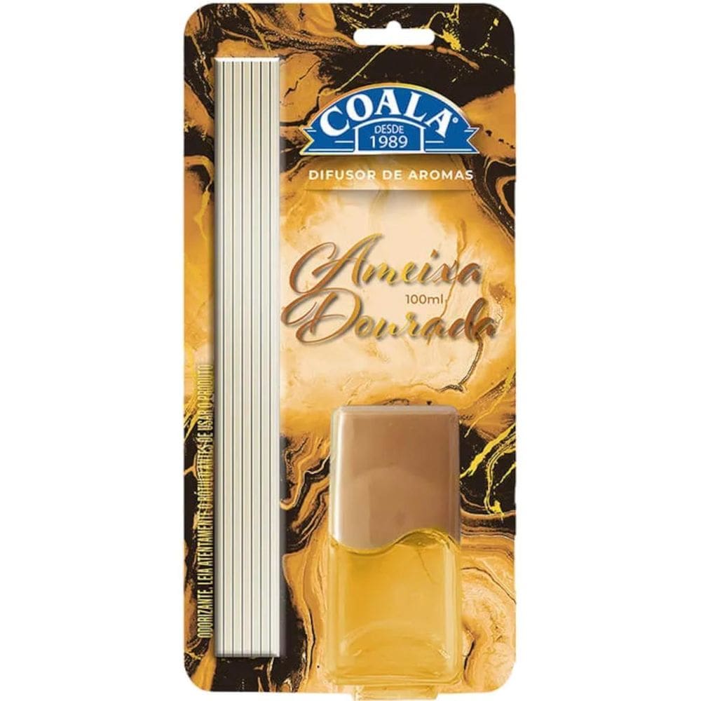 Difusor De Aromas Com Varetas 100Ml Coala Ameixa Dourada
