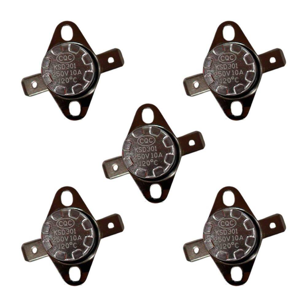 5X Termostato Ksd301 120 Graus 10A 250V Normal Fechado