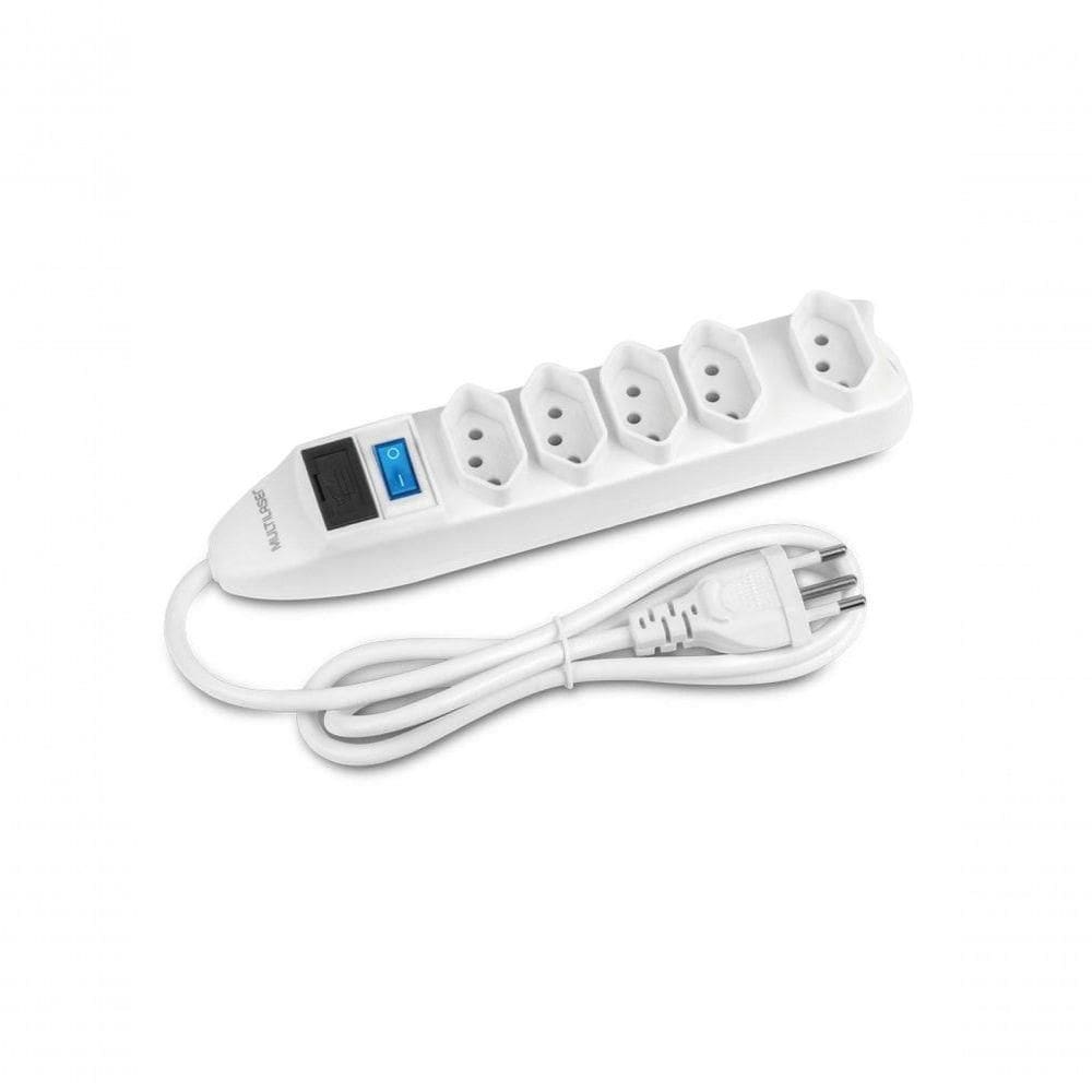 Filtro De Linha Com 5 Tomadas Branco Wi300