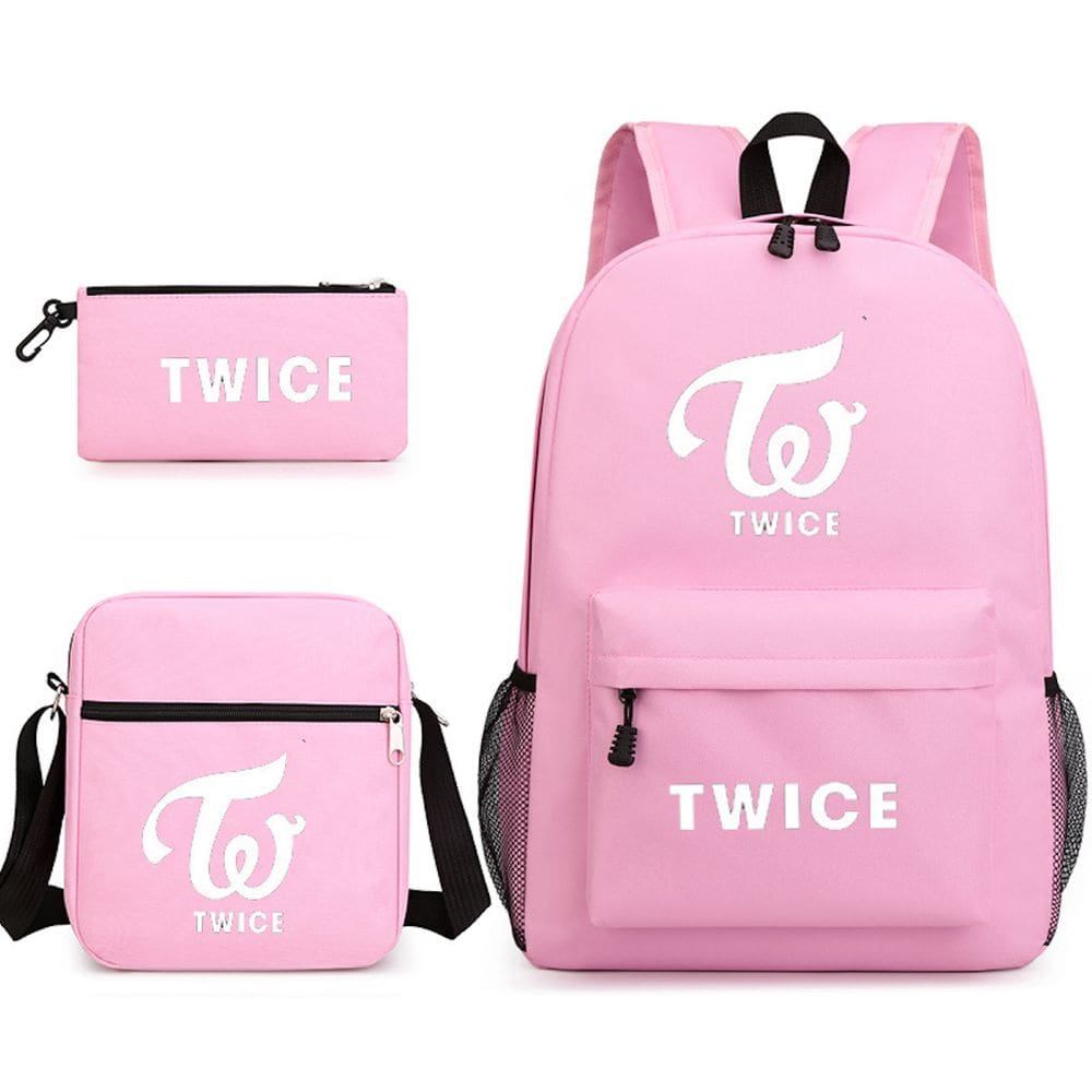 Conjunto de mochilas Twices Cartoon Kids School Mochila Anime