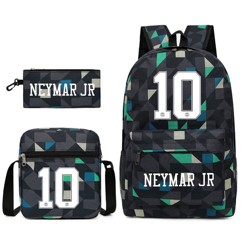 Conjunto de mochilas Neymarss Anime School, 3 peças com bolsa de ombro