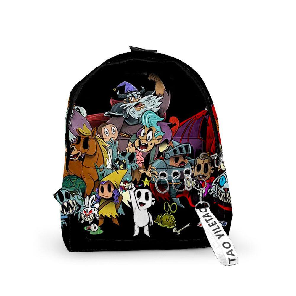 Mochila Nobody Saves Worlds Cartoon Kids School Oxford