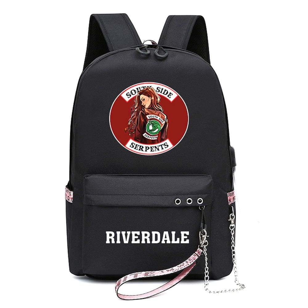 Mochila Riverdales Kids School Nylon com impressão 3D 30x14x42cm