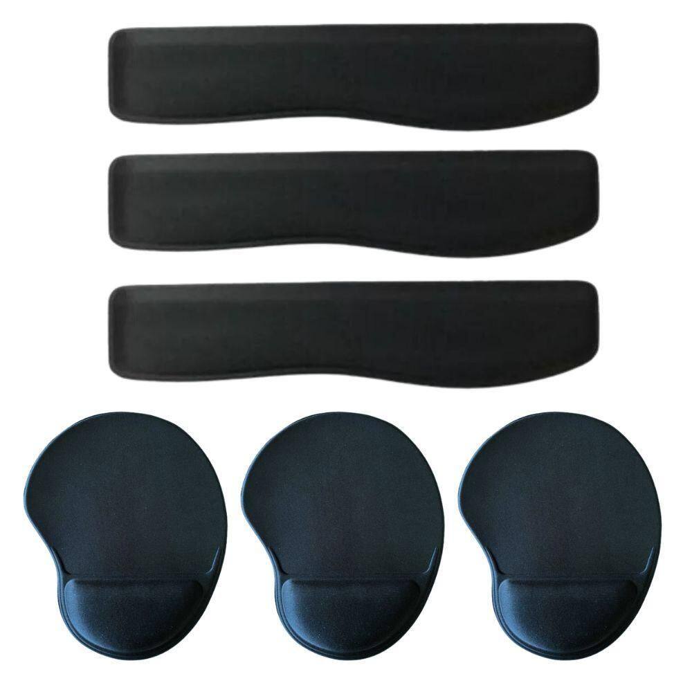 35X Kit Ergonômico Apoio Para Teclado + Mouse Pad Preto