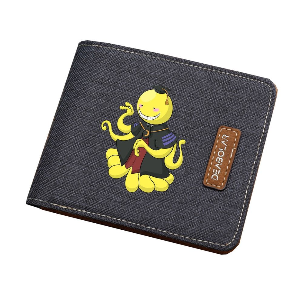 Wallet Assassinations Classroom Anime Personagens Slim BiFold