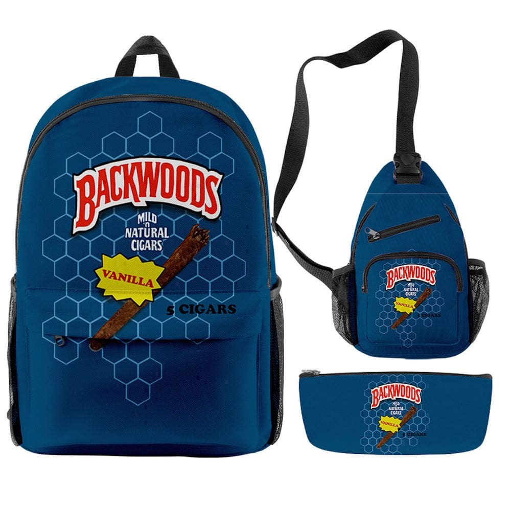 Conjunto de mochilas Backwoodss School Mochila com bolsa de ombro Pe
