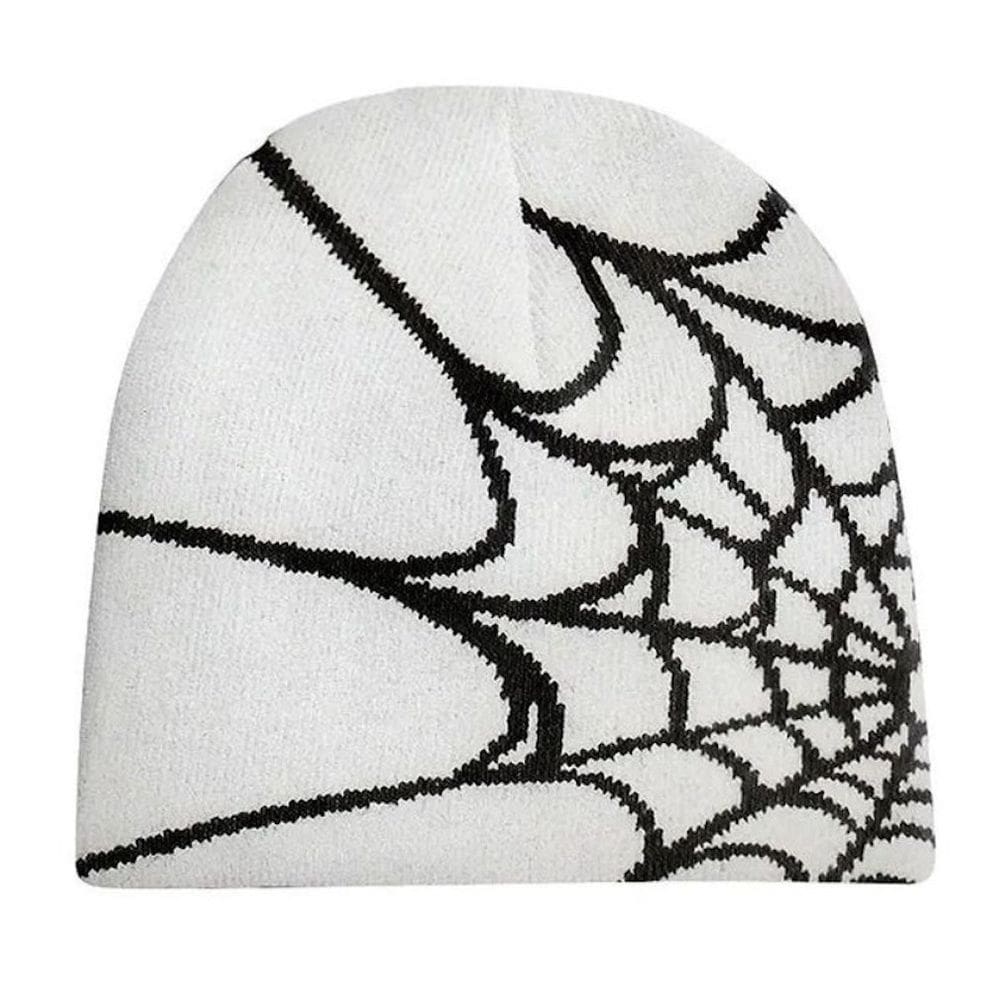 Chapéu de malha Spider Web Anime Winter Warm unissex 55-62cm