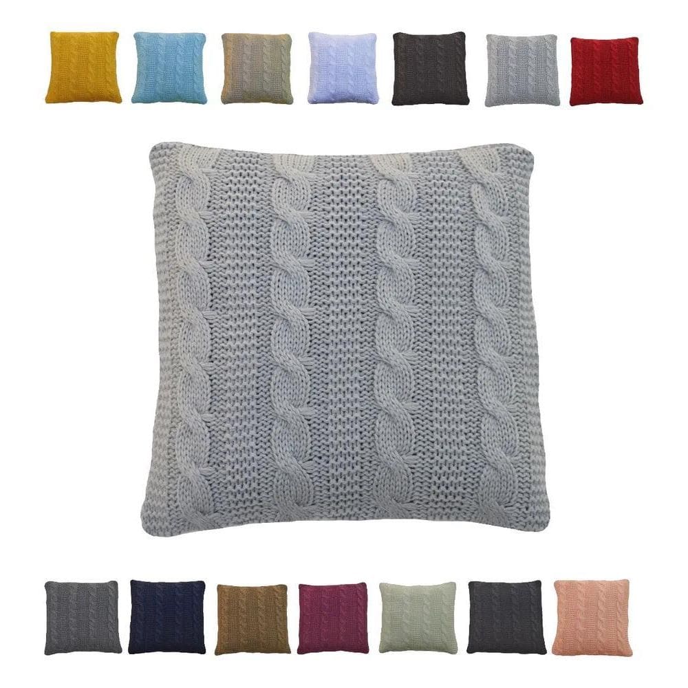 2X Capa De Almofada Tricot 45X45 Zíper Sala Sofa Cama Trico