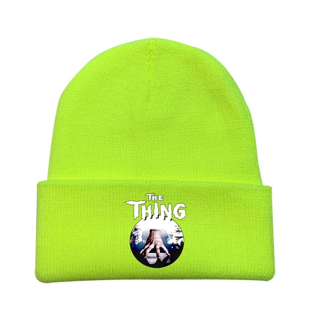 Chapéu de malha Wednesday Anime Winter Beanie de fibra acrílica