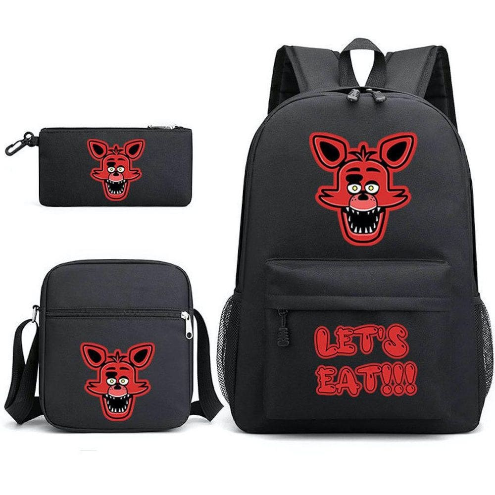 Mochila Five Nights, bolsa de lona de anime, conjunto de mochilas escolares, 3 unidades