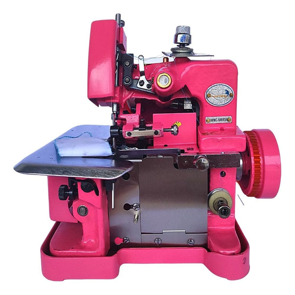 Máquina de Costura Overlock Overloque Semi Industrial Portátil 220V Importway IWMC-506RS2 Rosa