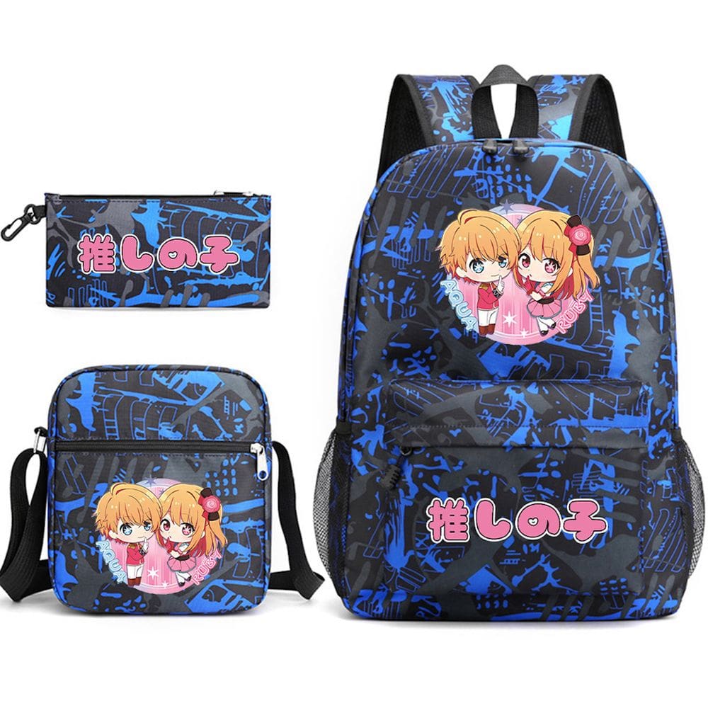 Conjunto de mochilas Oshis No Ko Aquamarines Mems Cyos Cartoon Kids