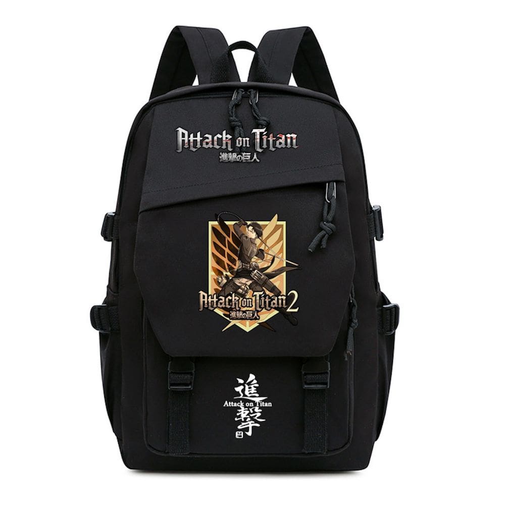 Mochila Attack Ons Titans Kids School Nylon 29x18x42cm