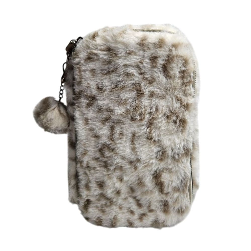 Estojo Box Pelúcia Grande Fofo Escolar Necessaire Maquiagem Leve Colorida Divisórias Lápis Aula