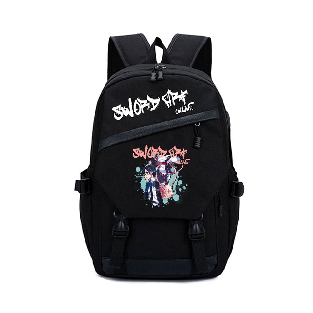 Mochila Sword Art Online Kirito Yuuki Asuna para crianças
