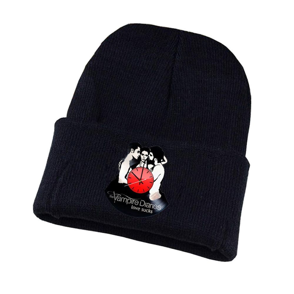 Chapéu de malha Vampires Diaries Anime Winter Beanie 20x28cm
