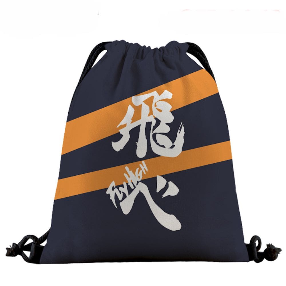 Mochila com cordão Anime Haikyuus com impressão 3D para crianças
