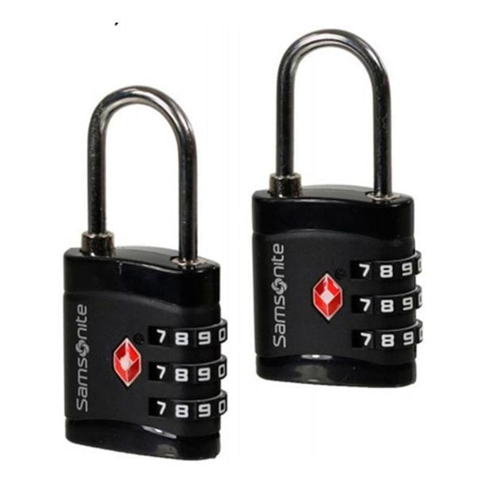 Kit 2 Cadeado De Segurança 3 Dígitos Tsa Samsonite - Preto