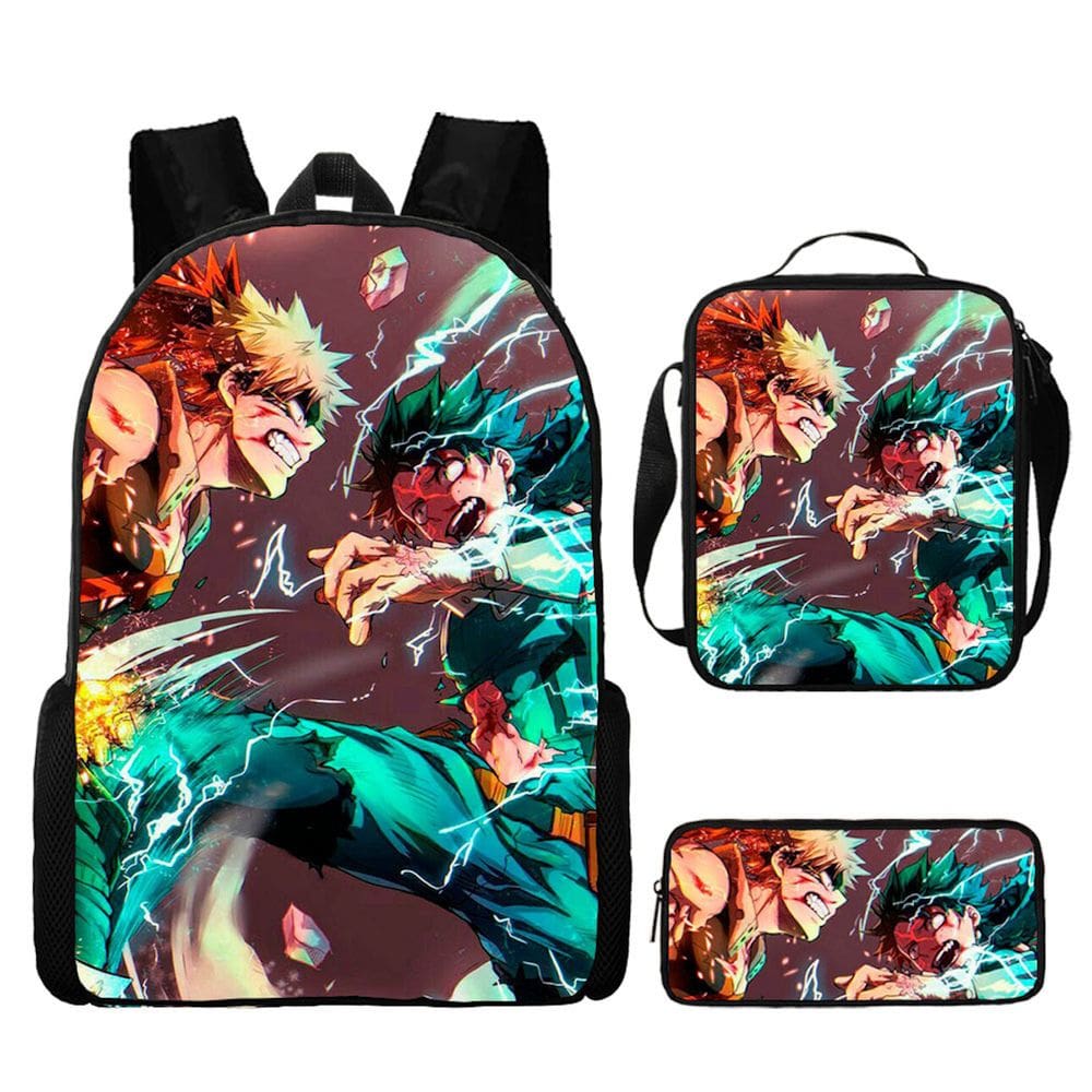 Conjunto de mochilas My Heros Academias Midoriyas Izukus para crianças
