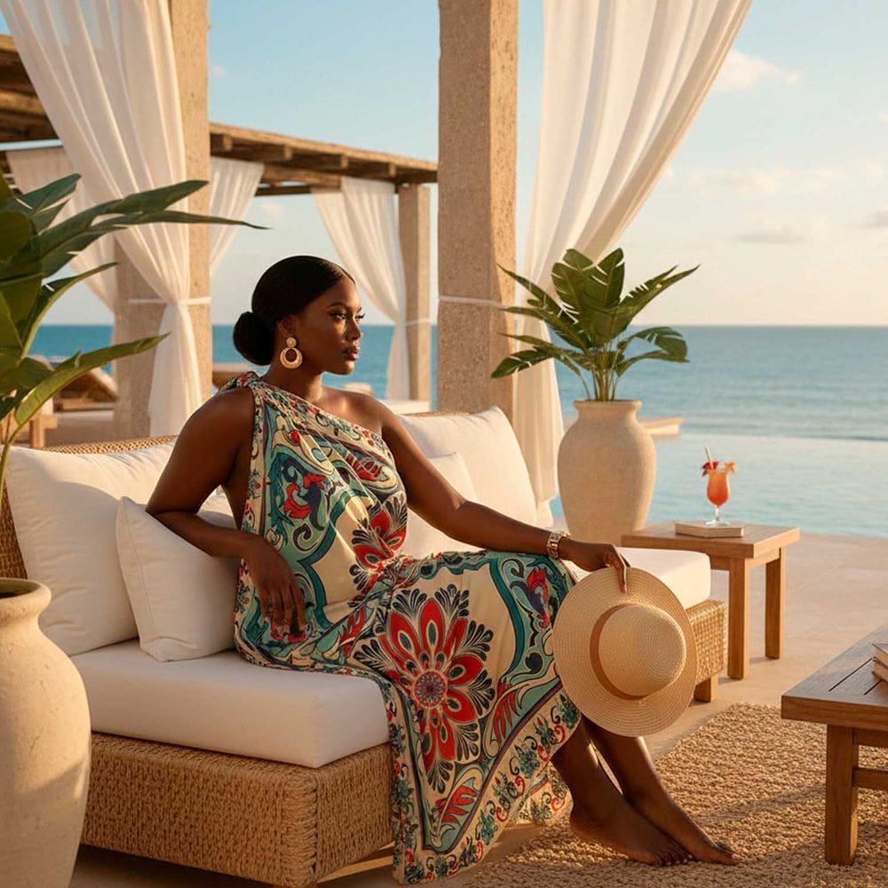 Canga/Pareô Praia e Piscina Arabesco 1,00x1,50m - Fera Print