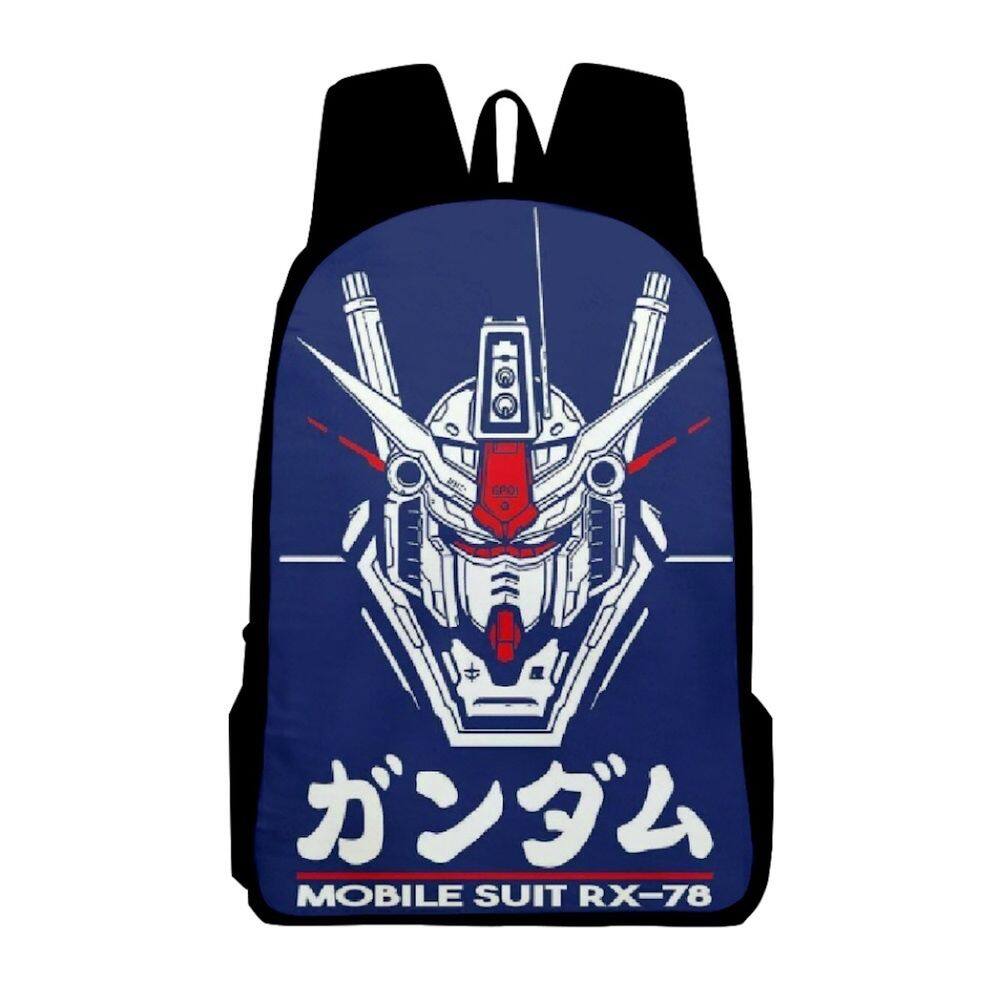 Mochila Gundams Cartoon Kids School Nylon 30x13x40cm