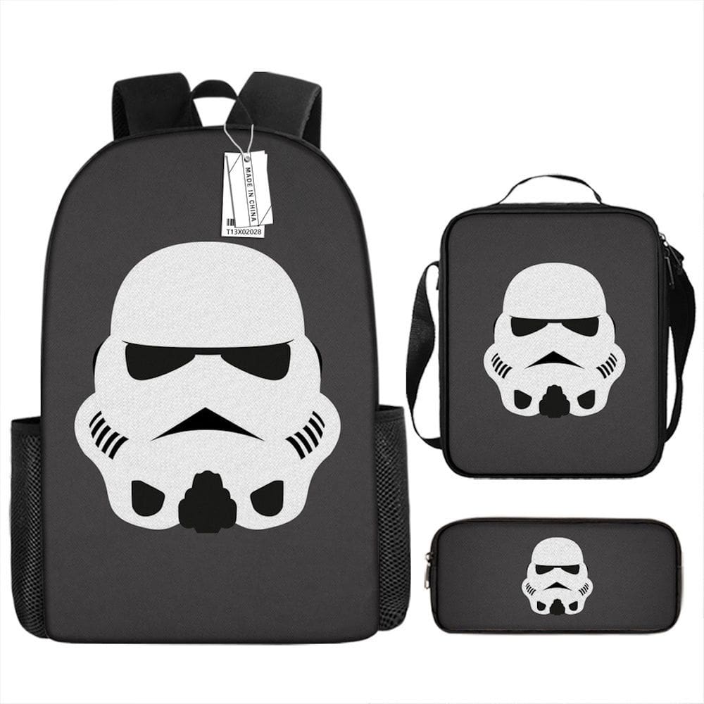 Conjunto de mochilas Stormtroopers Cartoon Kids, 3 peças de tecido Oxford