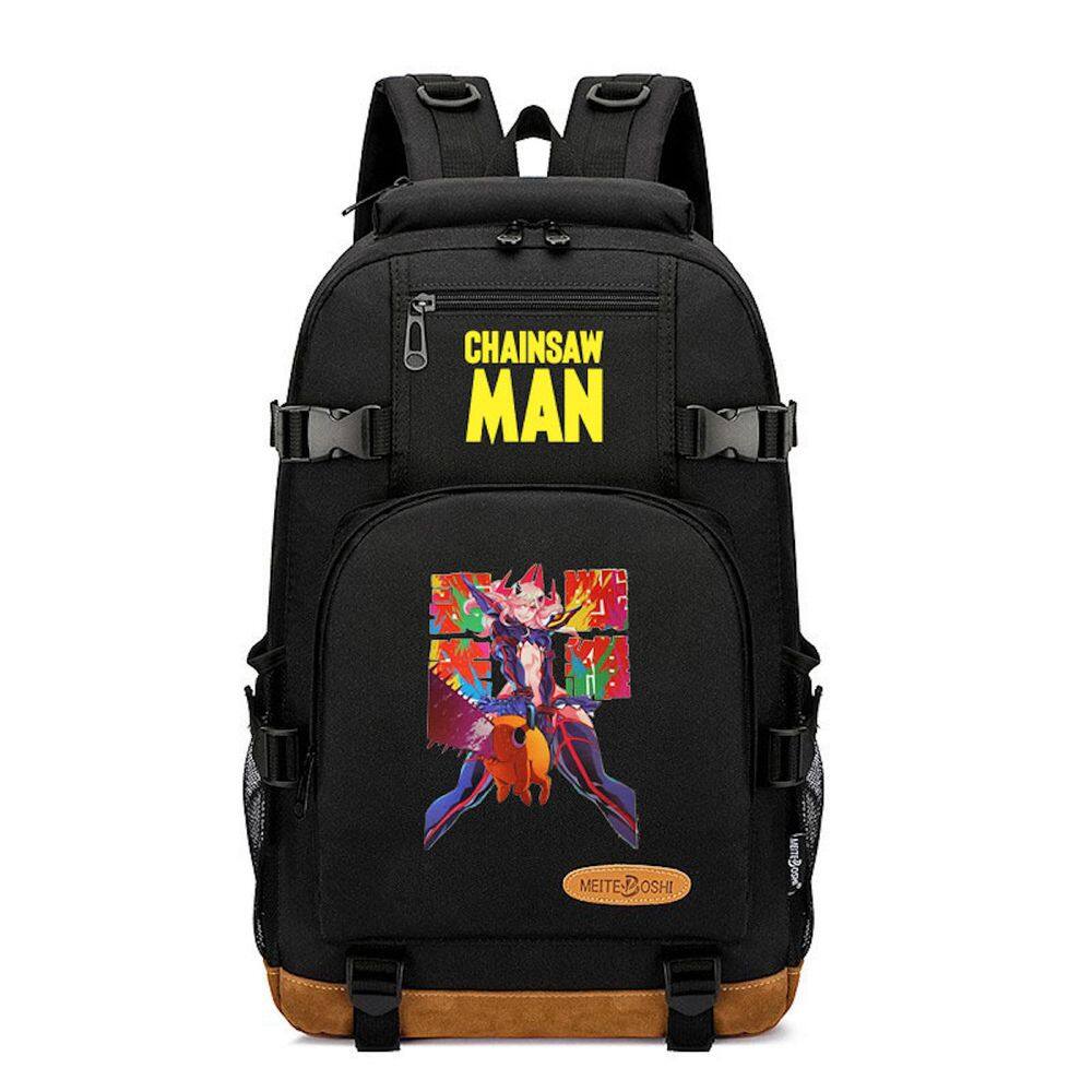 Mochila Cartoon Kids School Chainsaws Mans Powers Anime
