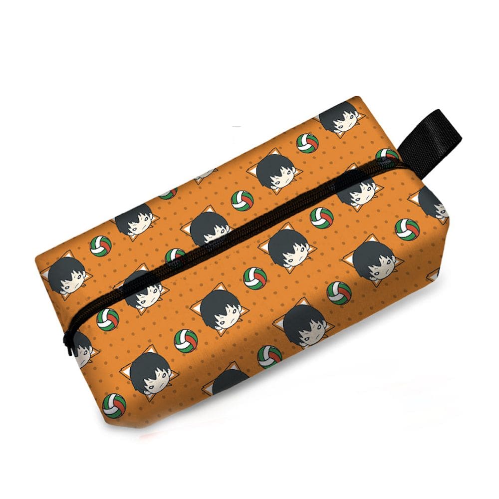Estojo para lápis Haikyuus Cartoon Anime em tela de grande capacidade