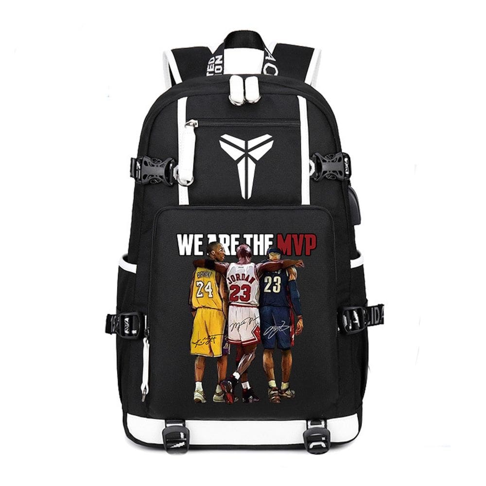 Mochila escolar infantil Kobes Bryantss 3D Oxford 28x14x41cm